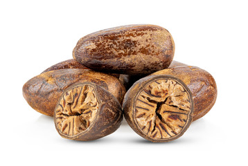 Nutmeg isolated on white
