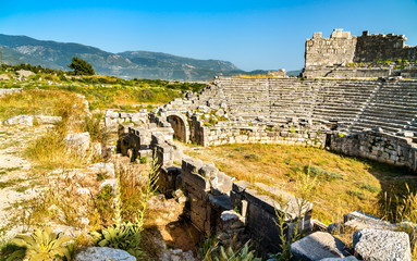 Roman amphitheater at Xanthos in Turkey