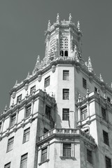 Havana, Cuba. Black and white style.