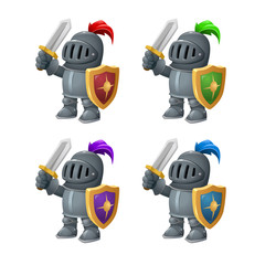 vector volume knight with sword and shield