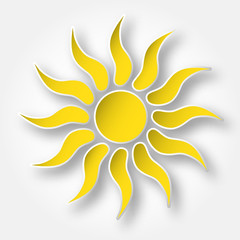 Paper sun on the sky