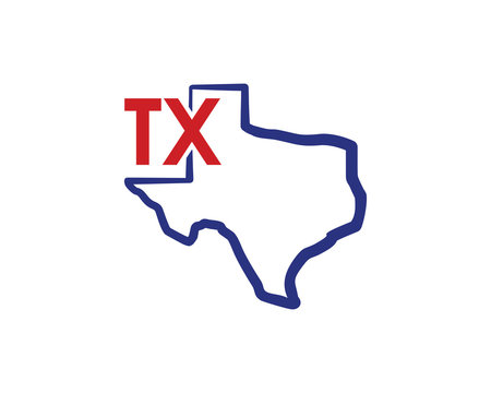 recommend clip art: Outline Texas Map And abbreviations Logo Design Template 002