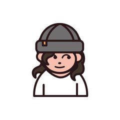 woman cartoon character portrait people