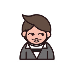 man cartoon character portrait people