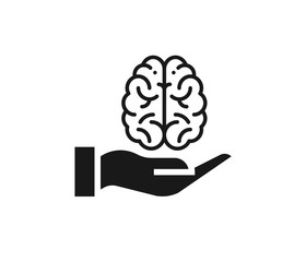 brain care icon vector 