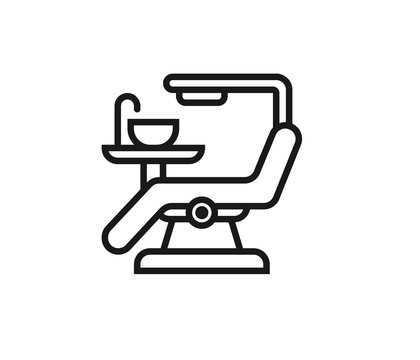 black dental chair icon clip art preview