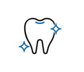 Clean tooth icon vector