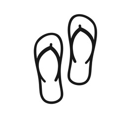 flip flops icon, sandal vector icon vector