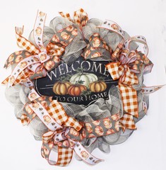 Fototapeta premium Welcome to our home wreath