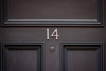 Dark house number 14