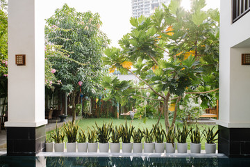 A woman sitting on a swing
