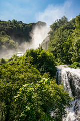 View of the Marmore Falls, Terni - Italy