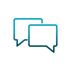 Fototapeta premium talk bubbles dialogue conversation communications gradient line