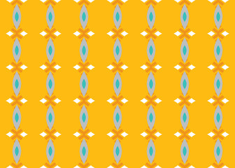 Seamless geometric pattern design illustration. In yellow, brown, blue, grey, white colors.