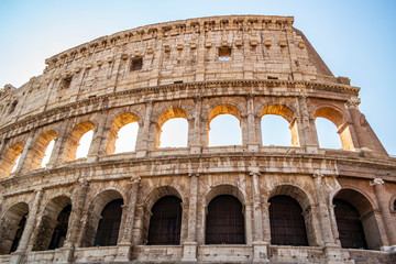 View on the Colosseum in Rome, Lazio - Italy