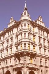 Naklejka premium Vienna architecture. Retro filter color tone.