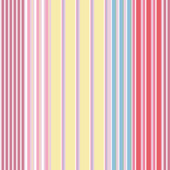 Vector seamless pattern pastel rainbow with yellow, pink, blue, purple, white vertical stripes.