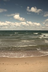 St. Kilda beach in Australia. Retro filtered colors tone.
