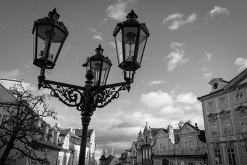 Prague lampadaire old