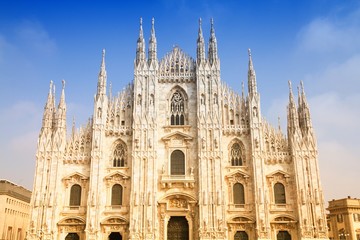 Fototapeta premium Milan cathedral. Filtered color tone.