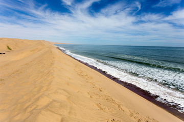 Fototapeta na wymiar Walvis bay dune in a sunny day