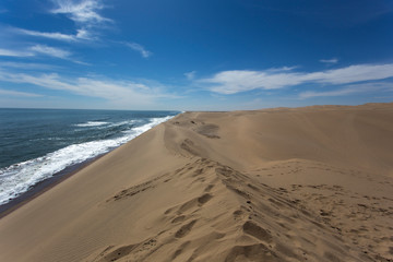 Walvis bay dune in a sunny day