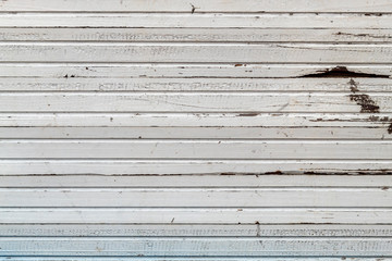 Obraz premium Old Weathered White Painted Horizontal Wooden Planks