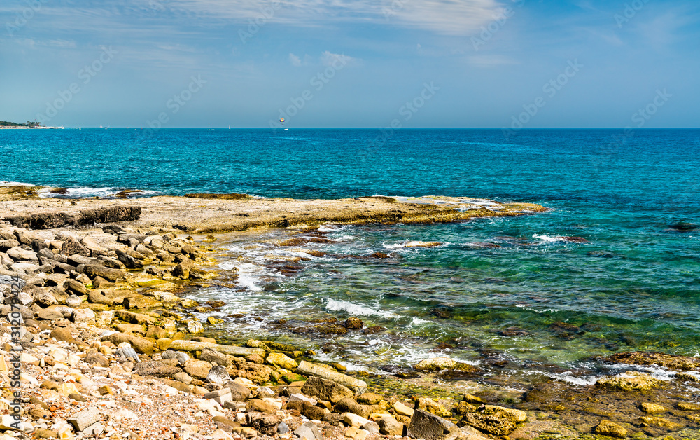 Wall mural Mediterranean seaside at Side in Turkey