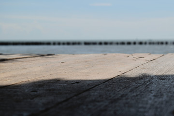 Soft focus, old wooden floor pictures and beautiful blurred nature background