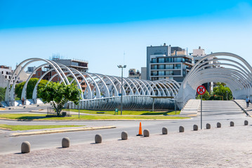 Argentina Cordoba arches on the double bridge in Bicentenary district