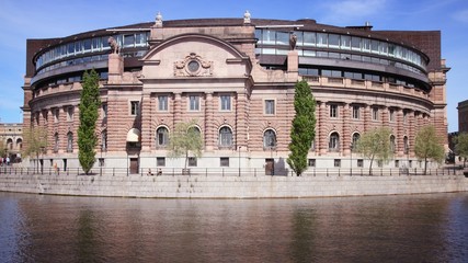 Fototapeta na wymiar Sweden parliament in Stockholm