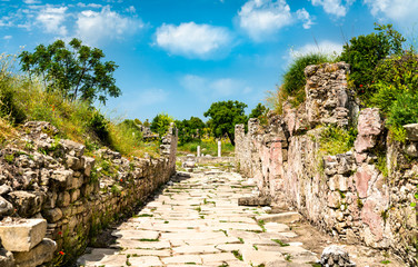 Ruins of the ancient town of Side in Turkey