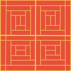 Patern ornament red and yellow 