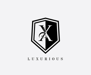 X Guard, Letter X Retro Shield Logo 