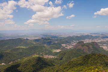 Obraz premium from the top of stone of Quilombo in Jacarepagua, Rio de Janeiro.