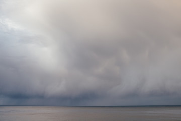 Stormy clouds over the sea
