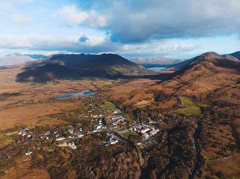 village at mountain in ireland