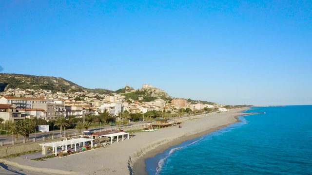 Roccella Jonica vista aerea della citt&agrave; calabrese che si affaccia sul mare Mediterraneo