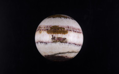 Jupiter planet isolated on black background