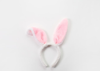 Easter holiday background. Plush rabbit ears