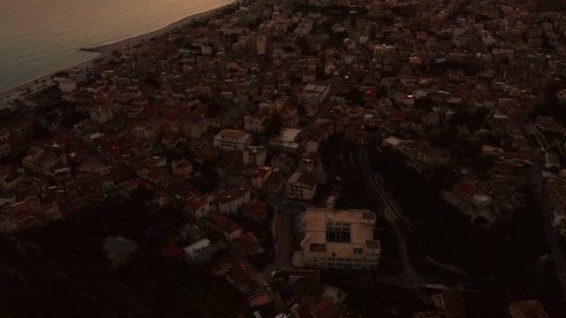 Roccella Jonica vista aerea della citt&agrave; calabrese che si affaccia sul mare Mediterraneo