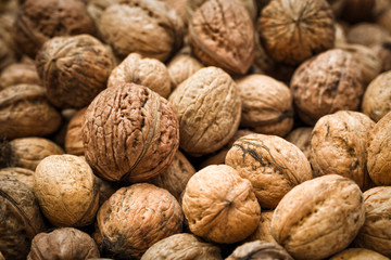 Walnuts from a garden in detail,Photographed 12.10.2019