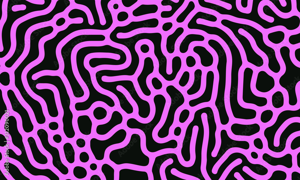 Aufkleber Psychedelic abstract background made by generative algorithm: Reaction-diffusion or Turing pattern formation.