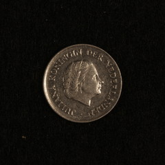 Rückseite einer ehemaligen Holländischen 25 Cent Münze