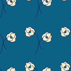 Poppy flowers seamless repeating pattern for wrapping paper,wallpaper,home decor,textile,fabric.
