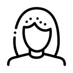 Woman Silhouette Icon Vector. Outline Woman Silhouette Sign. Isolated Contour Symbol Illustration