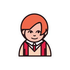 man cartoon character portrait people