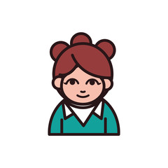 woman cartoon character portrait people