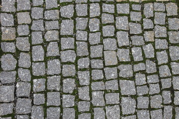 Texture of Cobblestone Street and stone street road