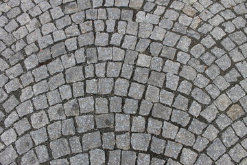 Texture of Cobblestone Street and stone street road